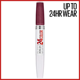 MAYBELLINE Super Stay 24 Liquid Lipstick Unlimited Raisin back view with ingredients