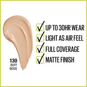 MAYBELLINE Super Stay Foundation bottle with matte finish