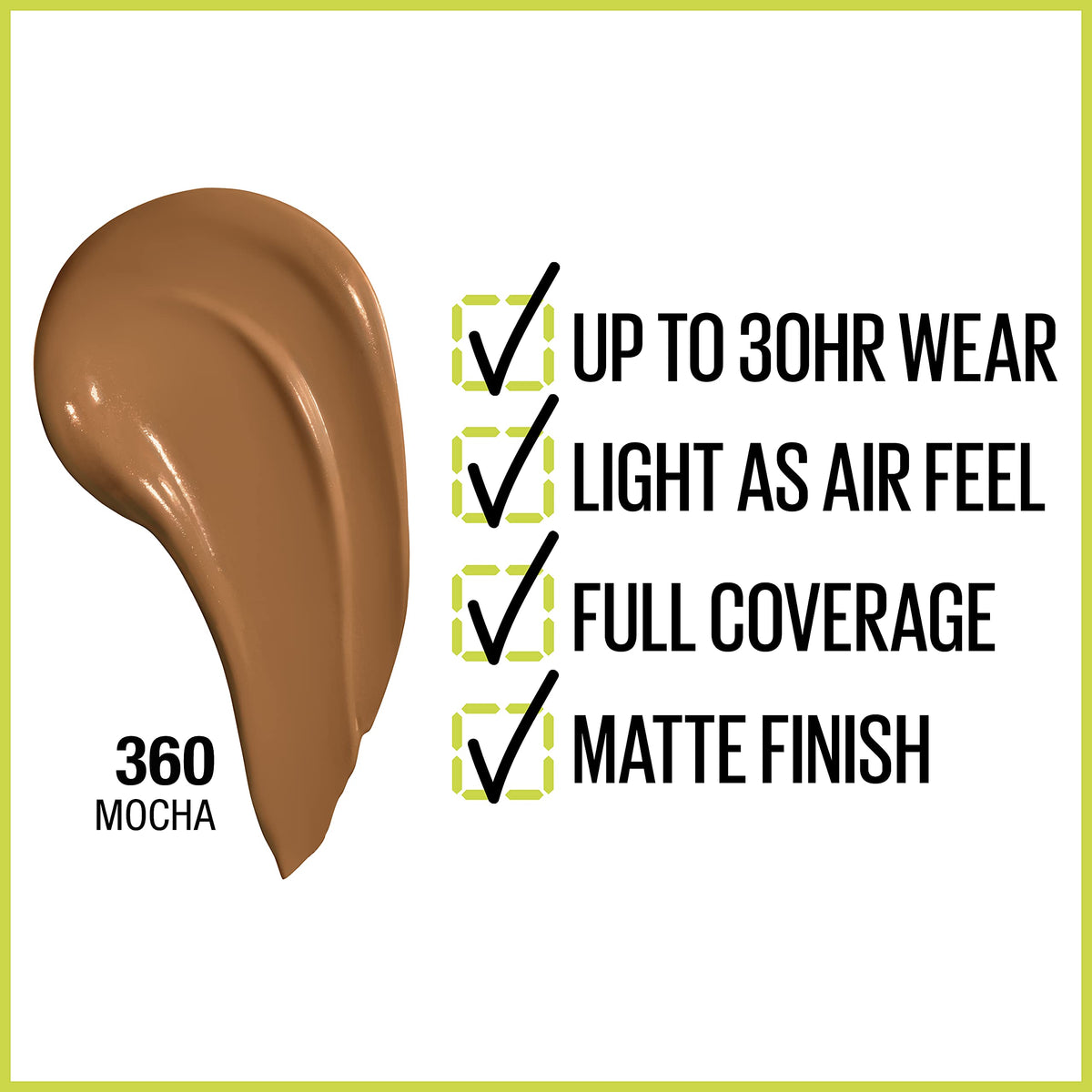 MAYBELLINE Super Stay Foundation Mocha bottle with cap