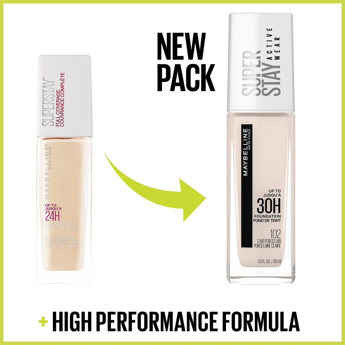 MAYBELLINE Super Stay Foundation packaging details