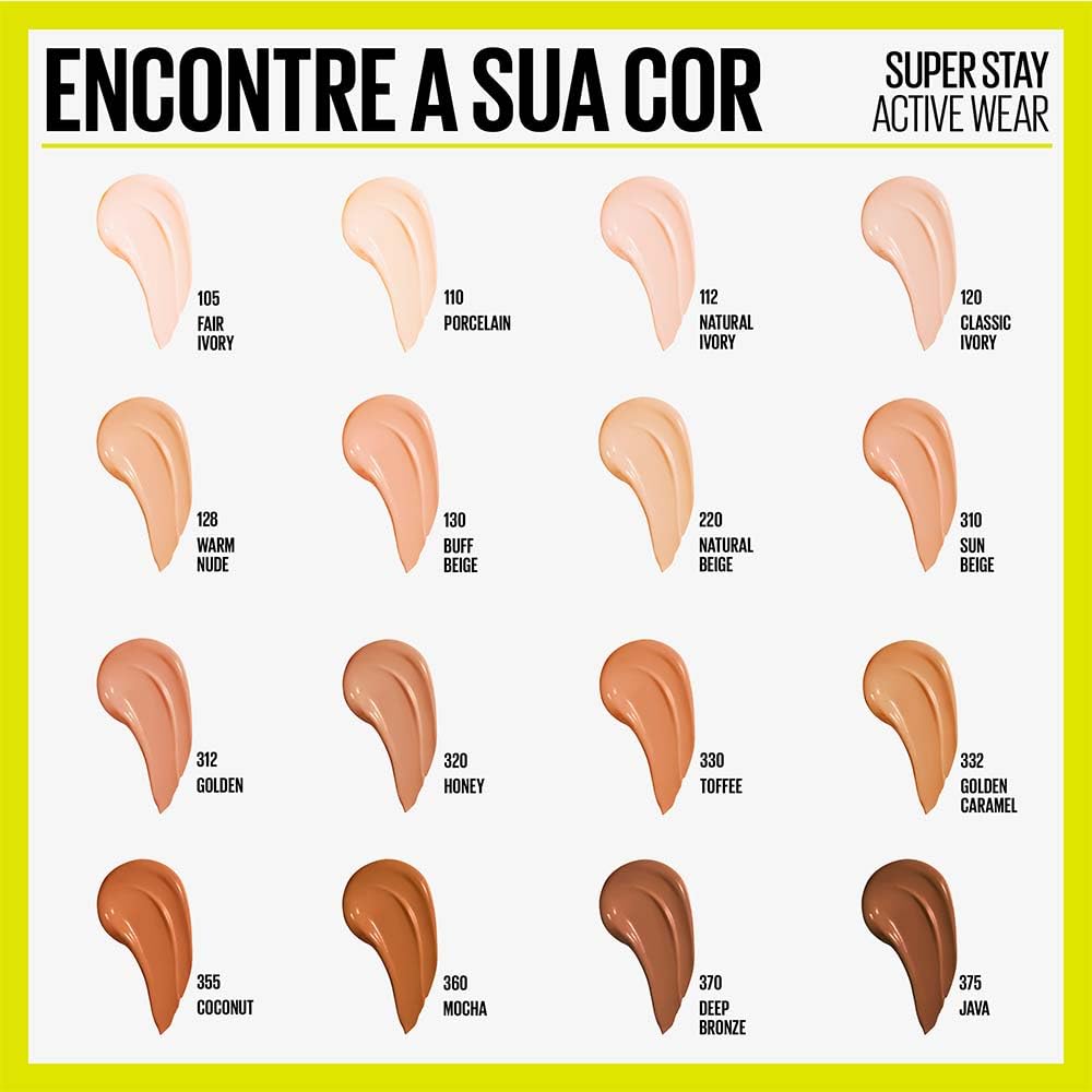 MAYBELLINE Super Stay Foundation with makeup tools