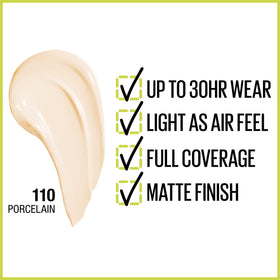 MAYBELLINE Super Stay Full Coverage Foundation bottle side view