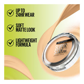 MAYBELLINE Super Stay Hybrid Powder Foundation 310 application brush