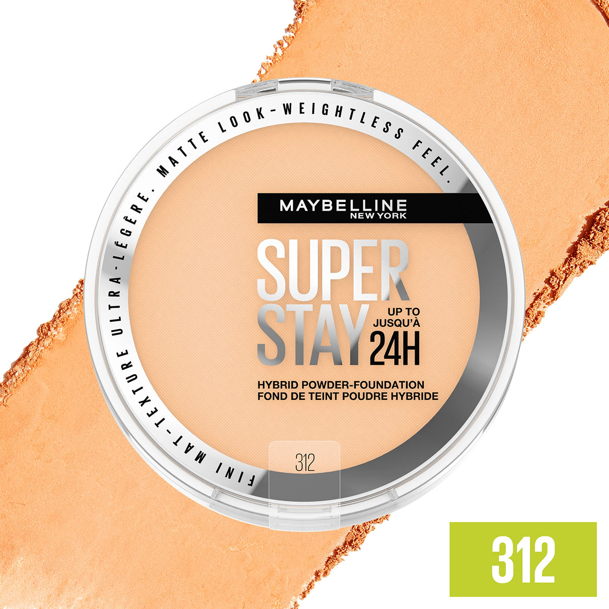 MAYBELLINE Super Stay Hybrid Powder Foundation 312 with applicator