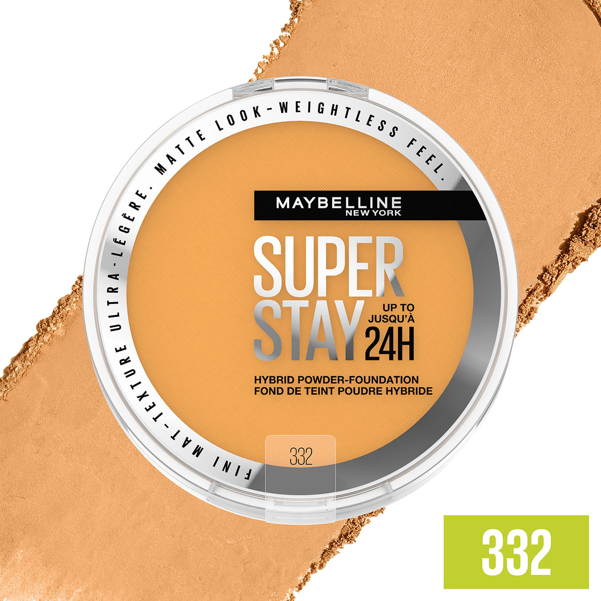 MAYBELLINE Super Stay Hybrid Powder Foundation 332 shade swatch