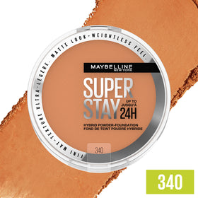 MAYBELLINE Super Stay Hybrid Powder Foundation 340 swatch on skin