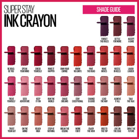 MAYBELLINE Super Stay Ink Crayon Matte Lipstick in vibrant red shade