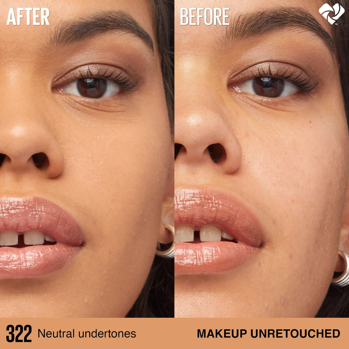 Maybelline Super Stay Lumi-Matte Foundation 322 with makeup brush