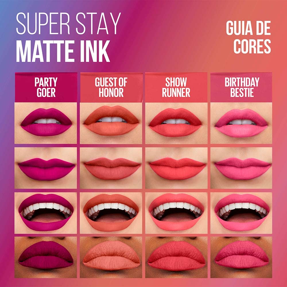 MAYBELLINE Super Stay Matte Ink Liquid Lipstick being applied on lips