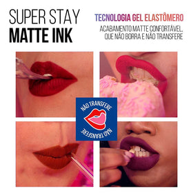 MAYBELLINE Super Stay Matte Ink Liquid Lipstick close-up with vibrant colour