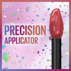 MAYBELLINE Super Stay Matte Ink Liquid Lipstick display with all shades