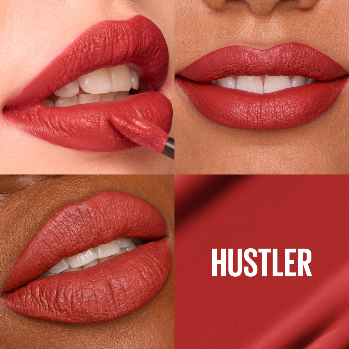 MAYBELLINE Super Stay Matte Ink Liquid Lipstick Hustler red brown with applicator