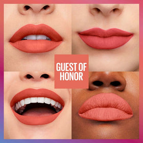 MAYBELLINE Super Stay Matte Ink Liquid Lipstick in various shades display