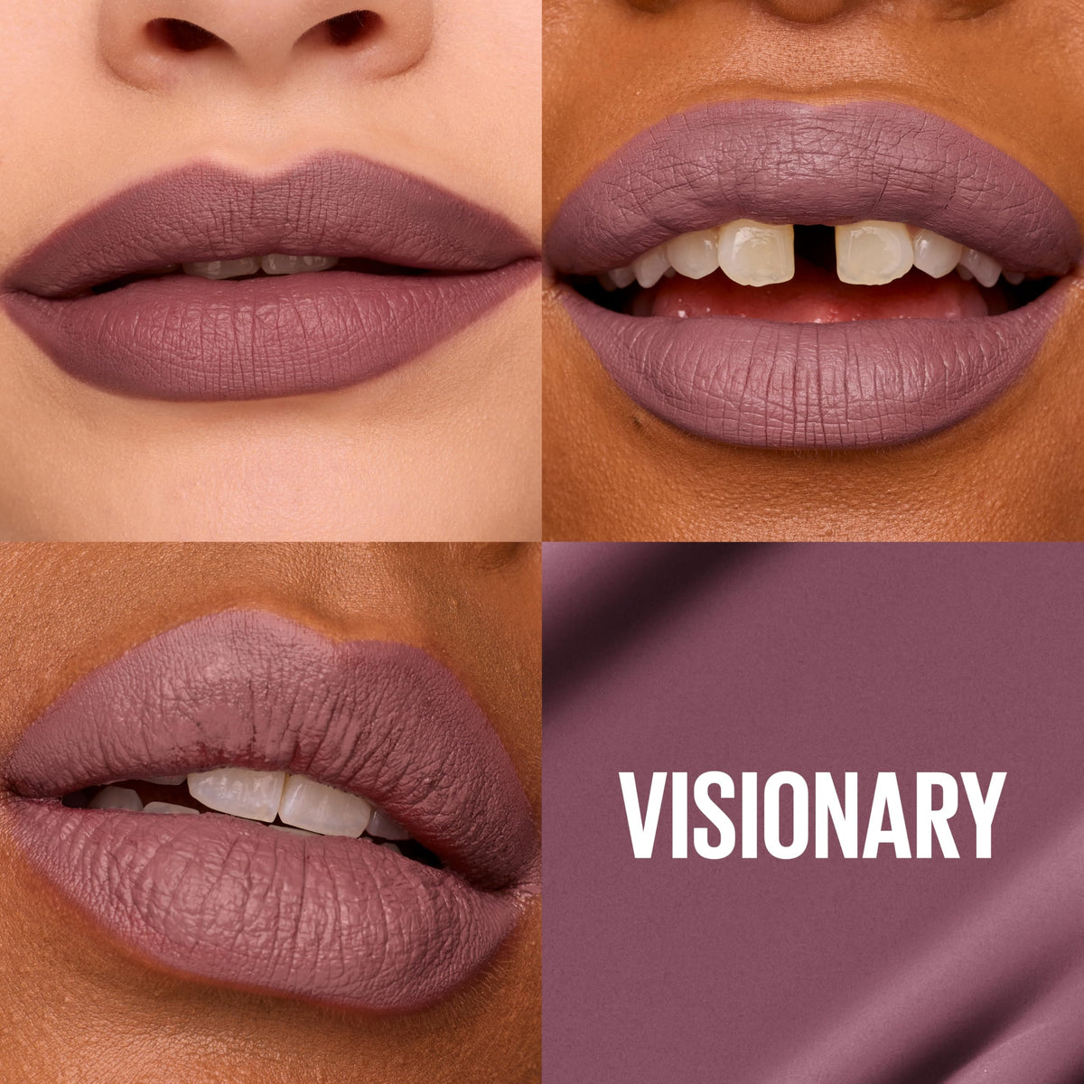 MAYBELLINE Super Stay Matte Ink Liquid Lipstick Visionary swatch on skin