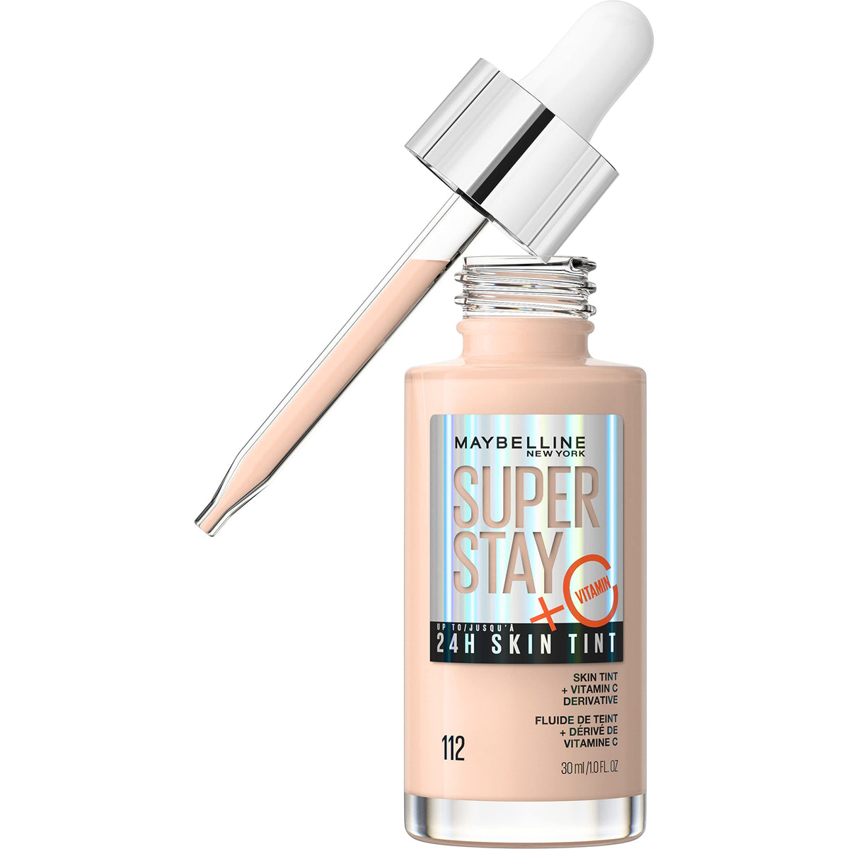 MAYBELLINE Super Stay Skin Tint Foundation 112 front view
