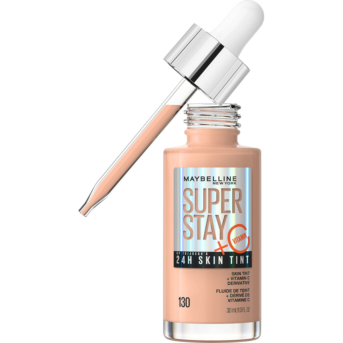 MAYBELLINE Super Stay Skin Tint Foundation 130 front view