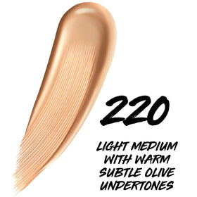 MAYBELLINE Super Stay Skin Tint Foundation 220 texture close-up
