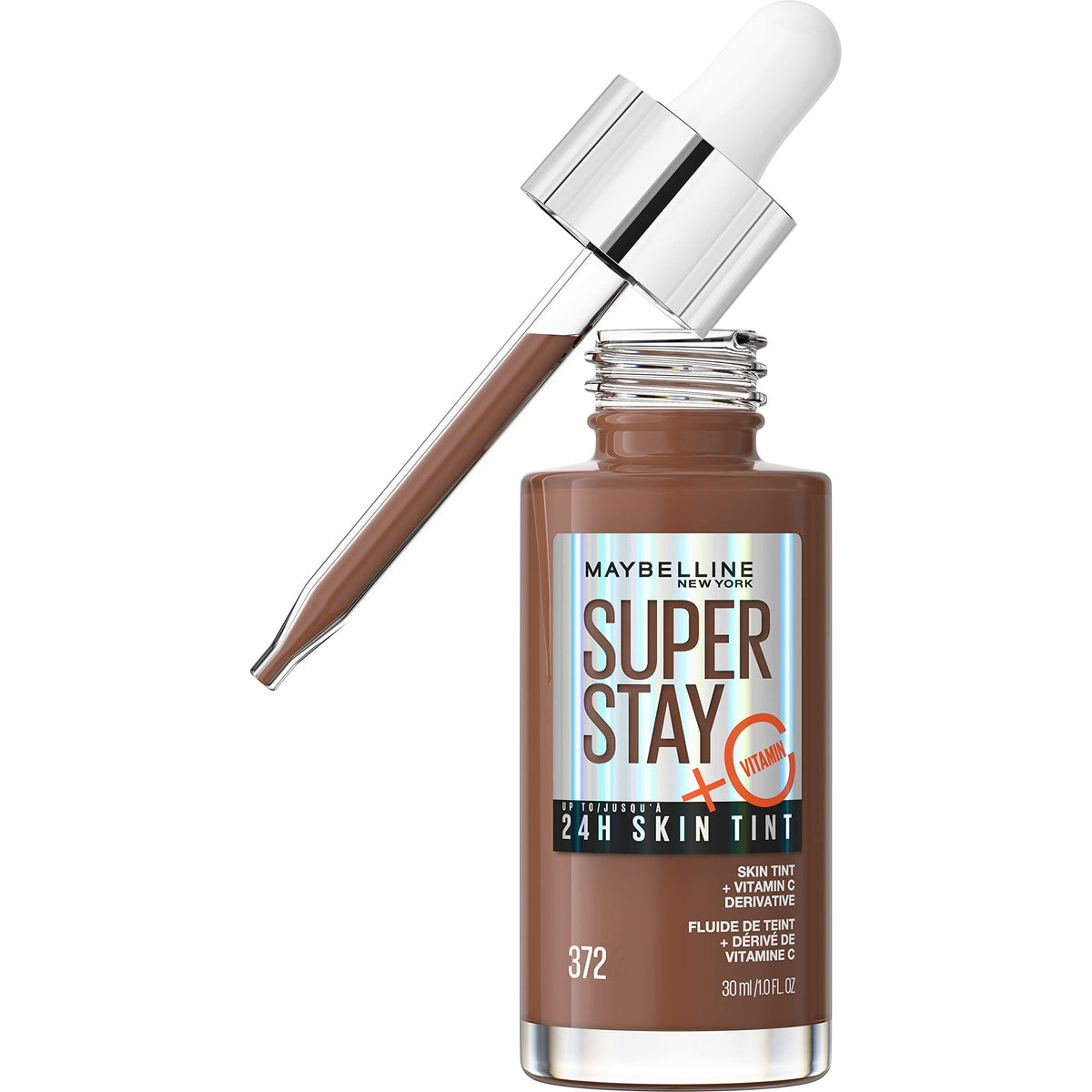 MAYBELLINE Super Stay Skin Tint Foundation 372 front view