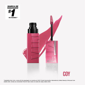 MAYBELLINE Super Stay Vinyl Ink Lipstick Rose Mauve Nude applicator tip