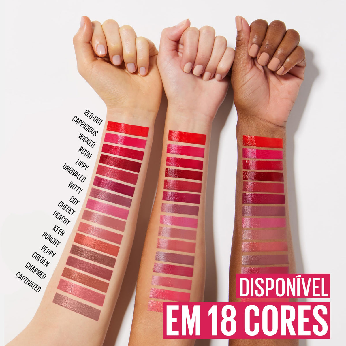 MAYBELLINE Super Stay Vinyl Ink Lipstick Rose Mauve Nude on model's lips
