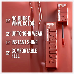 MAYBELLINE Super Stay Vinyl Ink Liquid Lipcolor applicator close-up