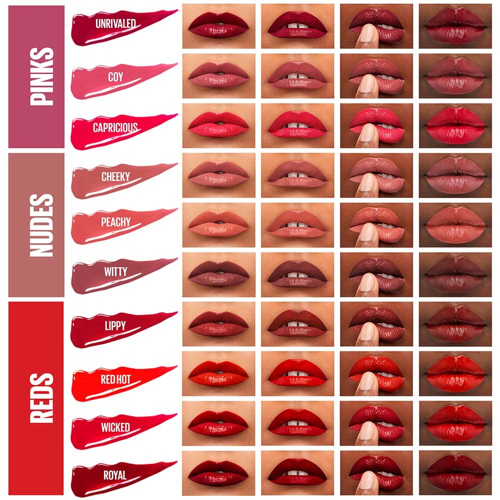 MAYBELLINE Super Stay Vinyl Ink Liquid Lipcolor shade comparison