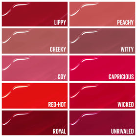 MAYBELLINE Super Stay Vinyl Ink Liquid Lipstick Peachy Nude on a makeup table