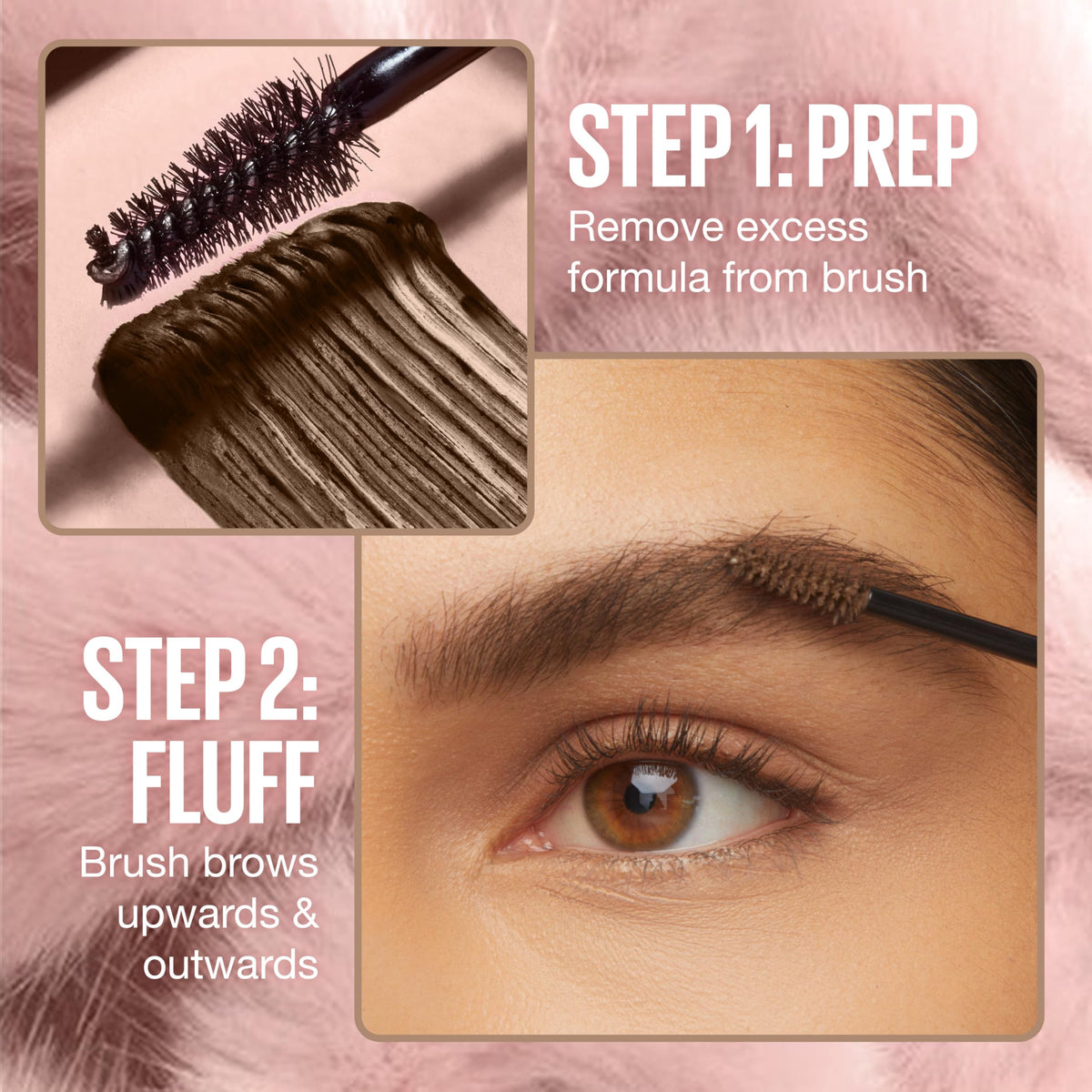 MAYBELLINE Superfluff Brow Mousse applied on brows