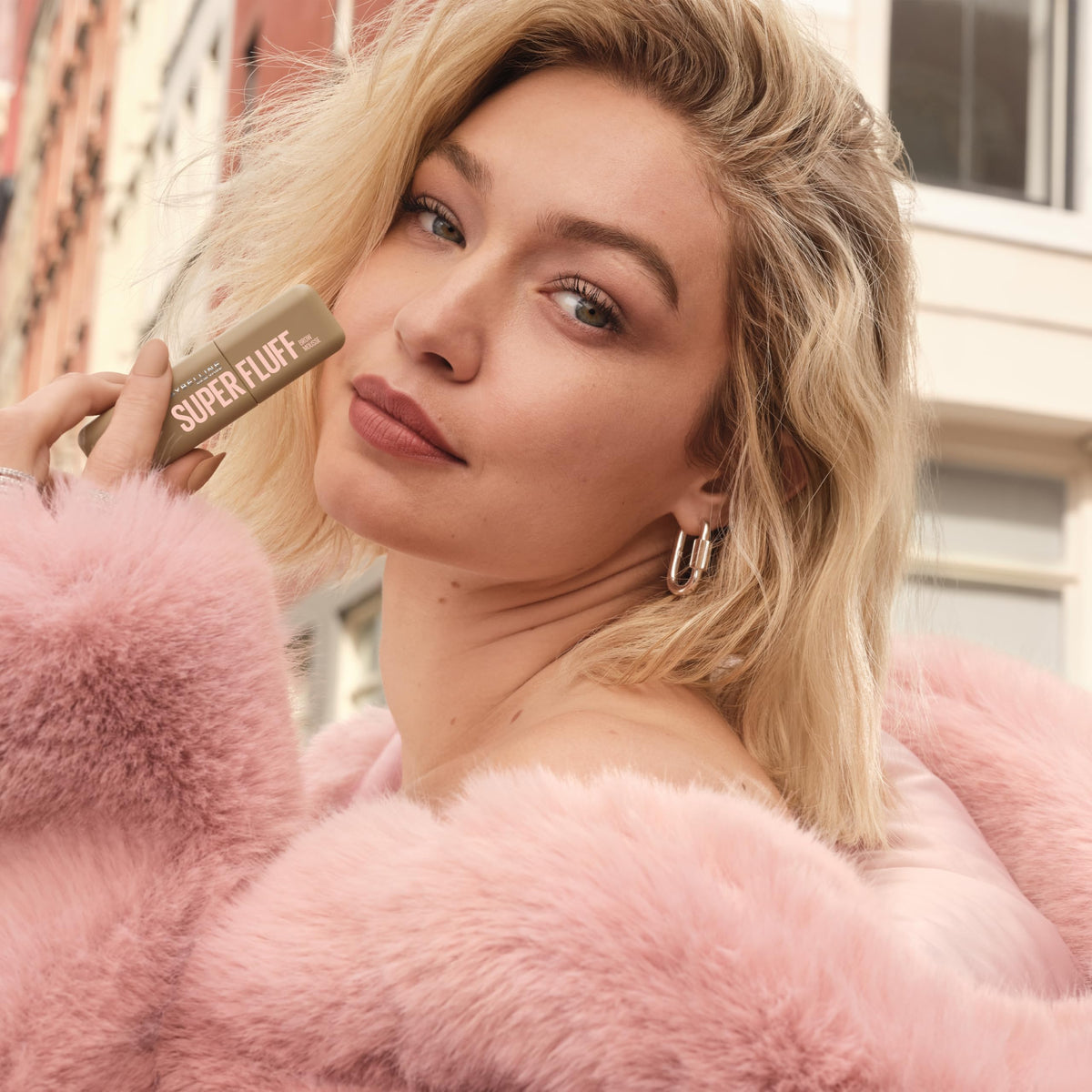 MAYBELLINE Superfluff Brow Mousse Black Brown with other makeup products