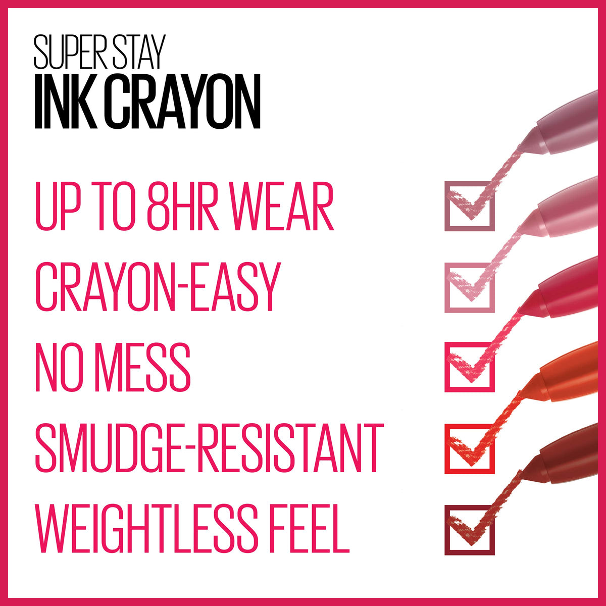 MAYBELLINE SuperStay Ink Crayon Matte Lipstick packaging