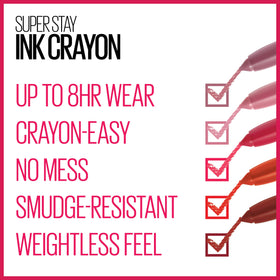 MAYBELLINE SuperStay Ink Crayon Matte Lipstick packaging