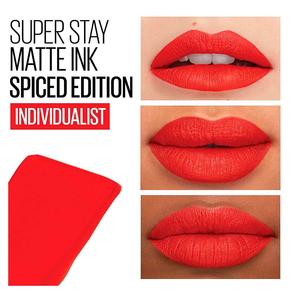 MAYBELLINE SuperStay Matte Ink Liquid Lipstick Spiced Edition in various shades