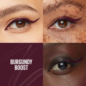 MAYBELLINE Tattoo Studio Dip-Ink Liquid Eyeliner Burgundy applicator close-up