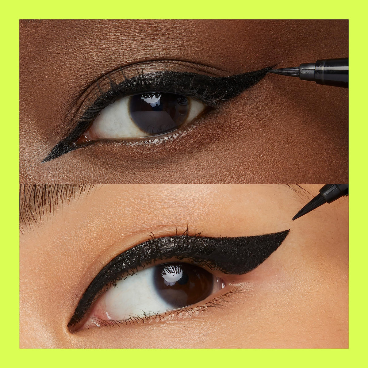 MAYBELLINE Tattoo Studio Ink Pen Liquid Eyeliner in use on model