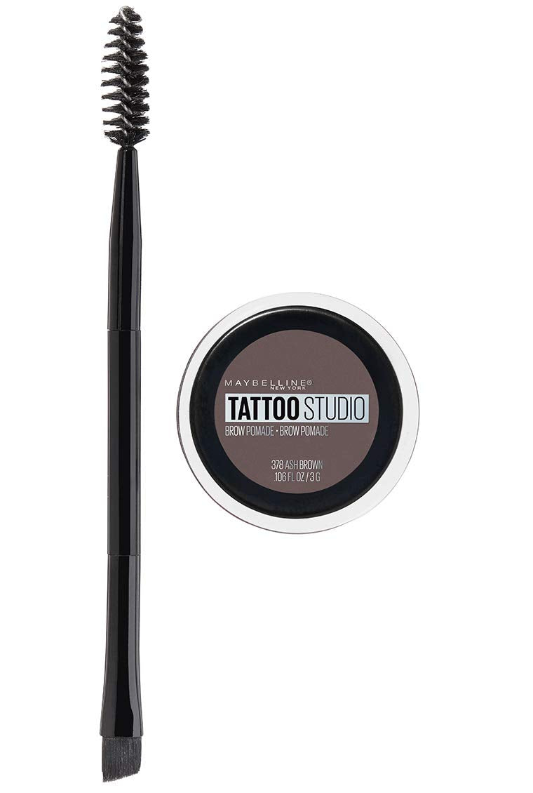 MAYBELLINE TattooStudio Brow Pomade Ash Brown front view