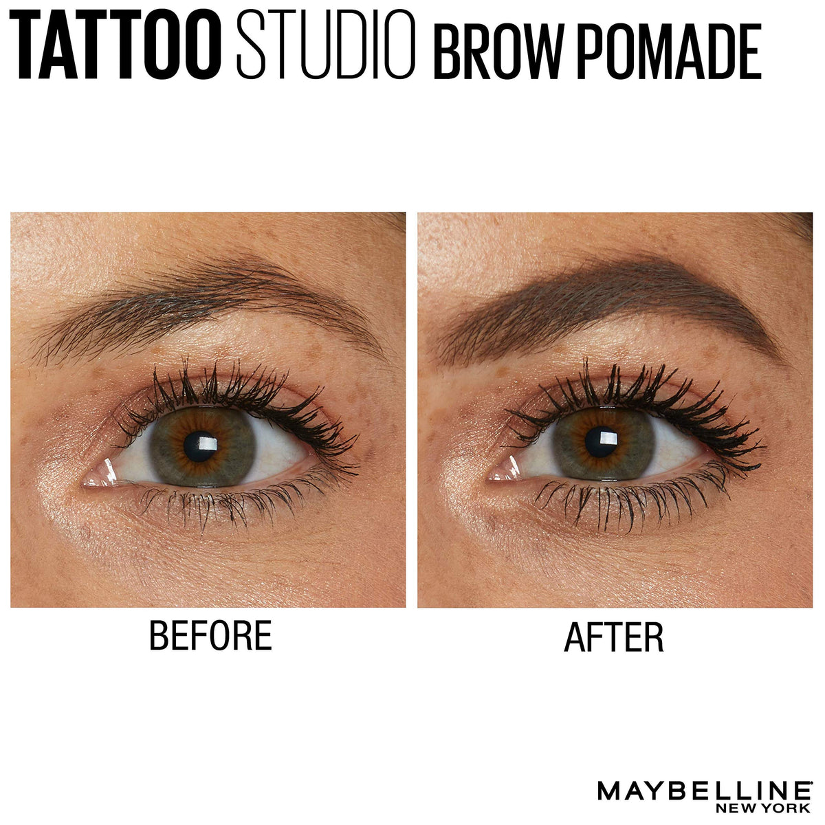 MAYBELLINE TattooStudio Brow Pomade Ash Brown texture close-up