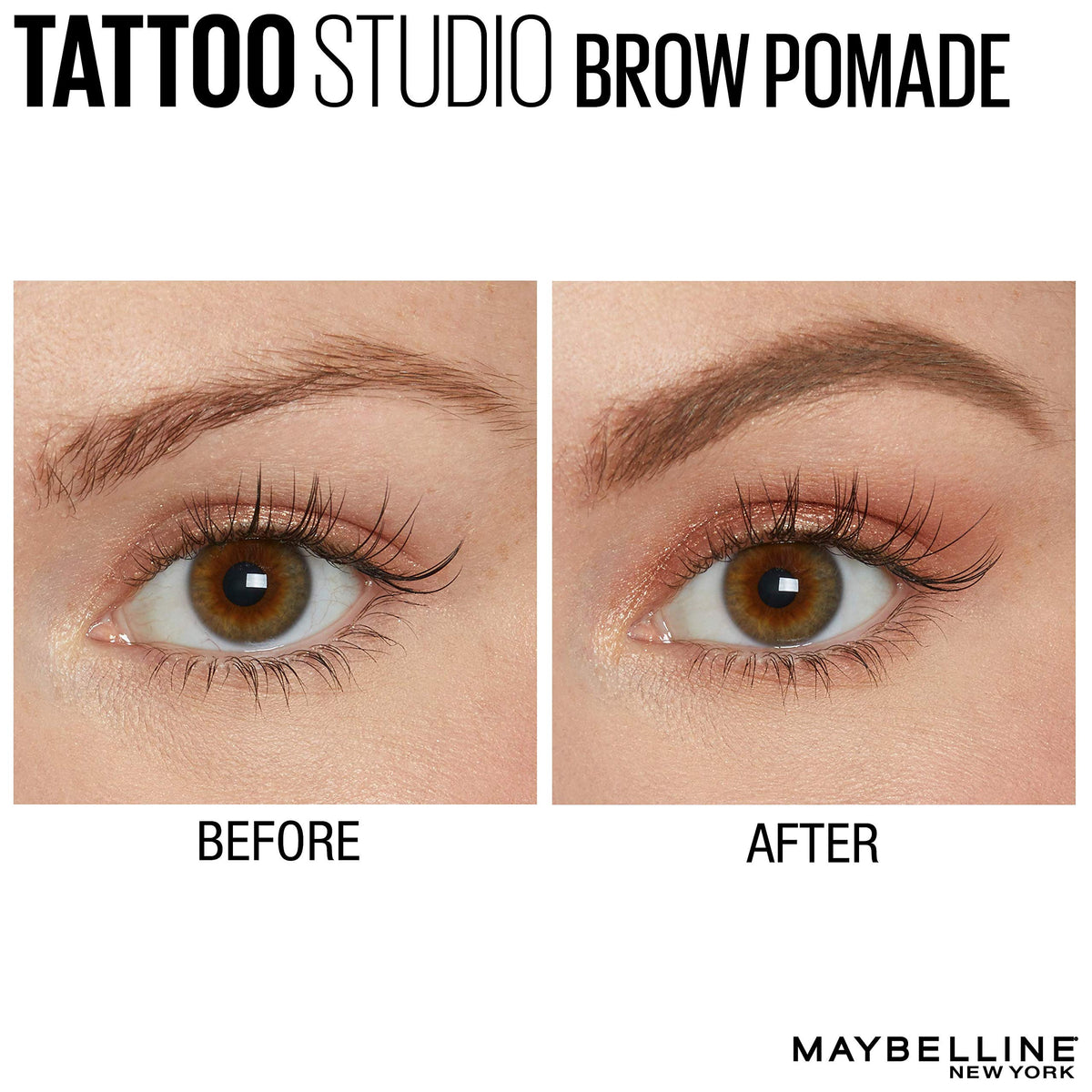 MAYBELLINE TattooStudio Brow Pomade Blonde swatch on skin