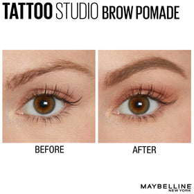 MAYBELLINE TattooStudio Brow Pomade Blonde swatch on skin