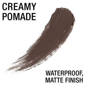 MAYBELLINE TattooStudio Brow Pomade Medium Brown angled view