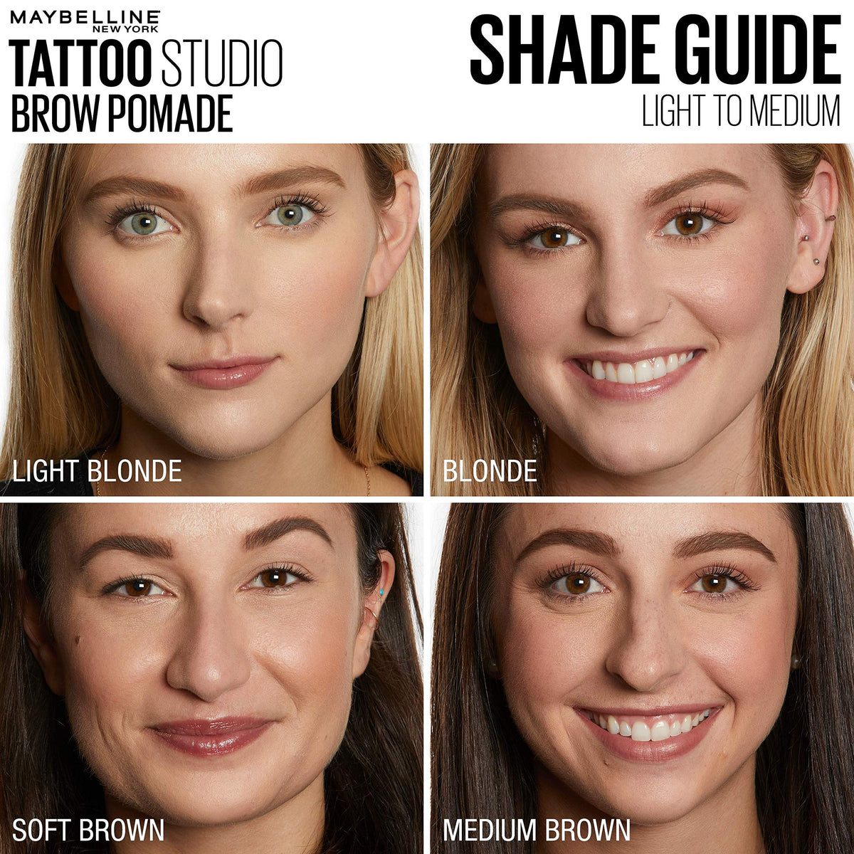 MAYBELLINE TattooStudio Brow Pomade Soft Brown close-up