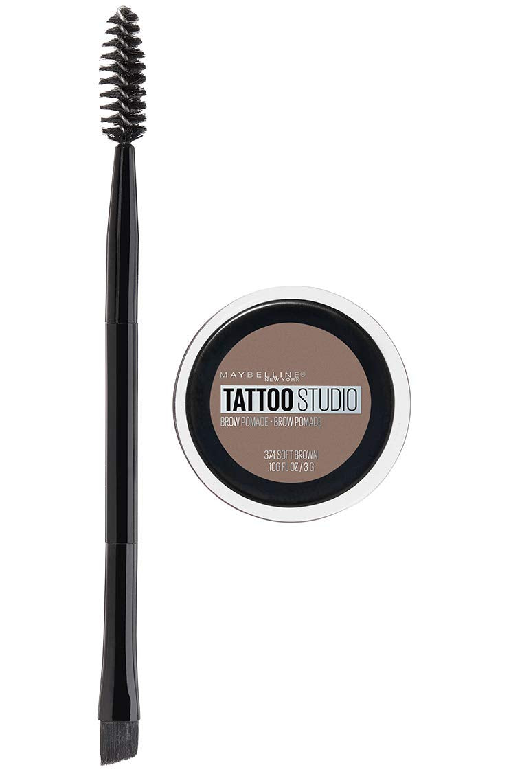 MAYBELLINE TattooStudio Brow Pomade Soft Brown front view