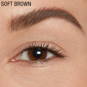 MAYBELLINE TattooStudio Brow Pomade Soft Brown on model