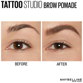 MAYBELLINE TattooStudio Brow Pomade Soft Brown packaging
