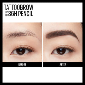 MAYBELLINE TattooStudio Eyebrow Pencil with other makeup products