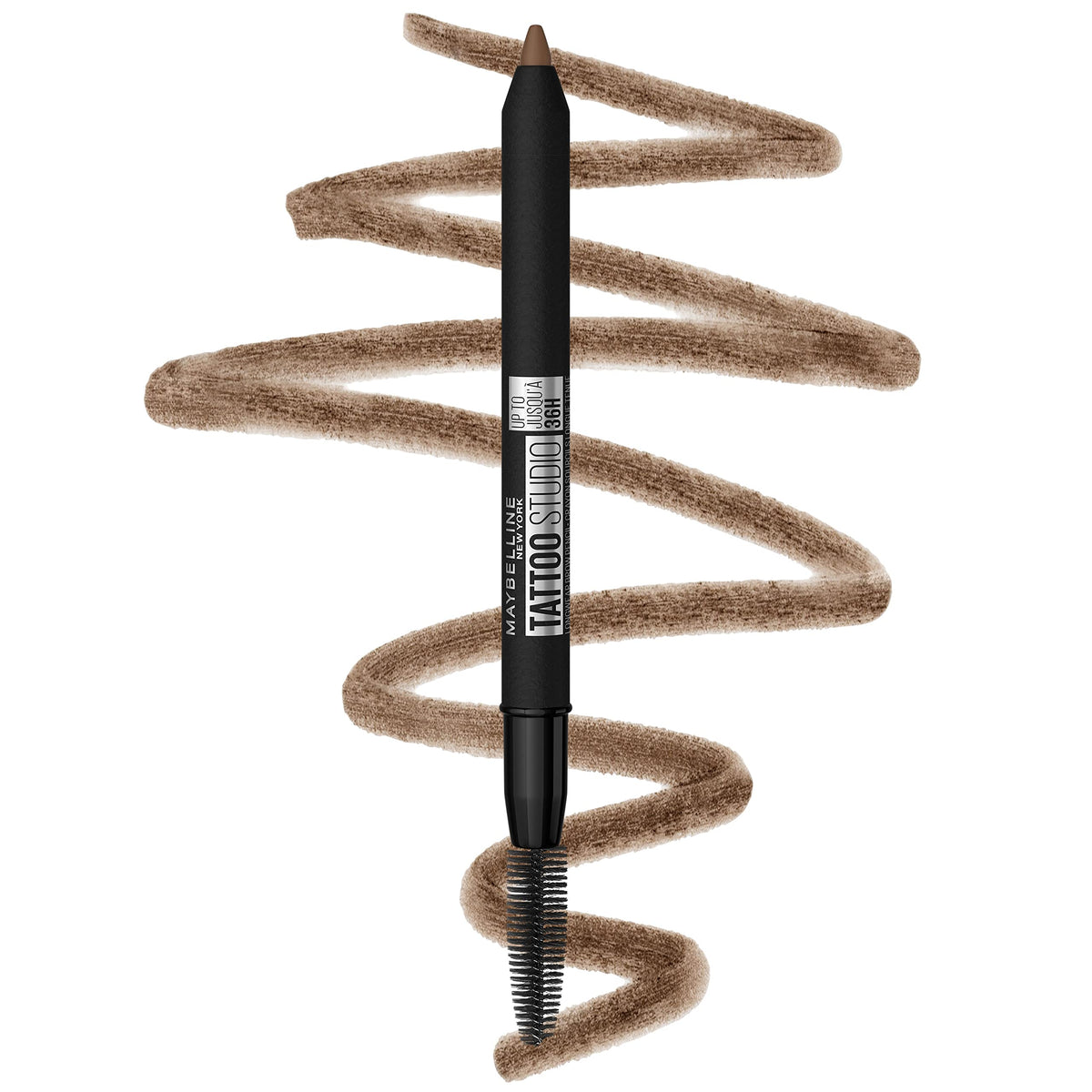 MAYBELLINE TattooStudio Waterproof Eyebrow Pencil in Soft Brown front view