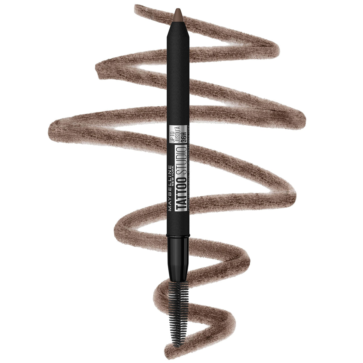 MAYBELLINE TattooStudio Waterproof Eyebrow Pencil Medium Brown front view