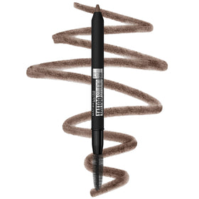 MAYBELLINE TattooStudio Waterproof Eyebrow Pencil Medium Brown front view