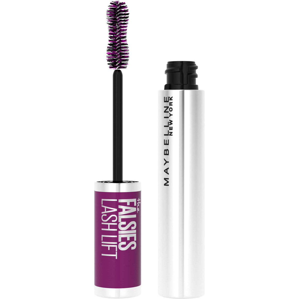MAYBELLINE The Falsies Lash Lift Mascara front view, Blackest Black