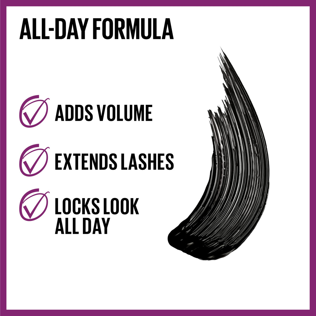 MAYBELLINE The Falsies Lash Lift Waterproof Mascara Very Black side view