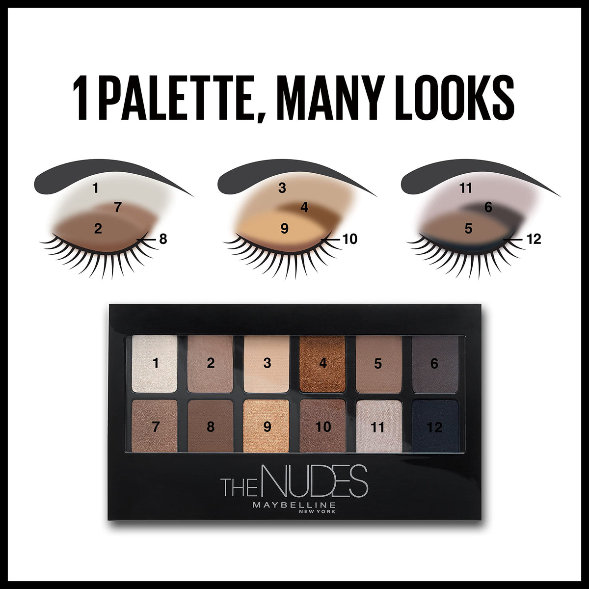 MAYBELLINE The Nudes Eyeshadow Palette lifestyle scene on vanity
